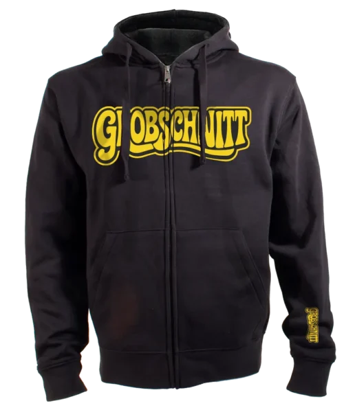 Grobschnitt Jacke Schriftzug gelb – jetzt mit großem Frontdruck und Ärmeldruck!